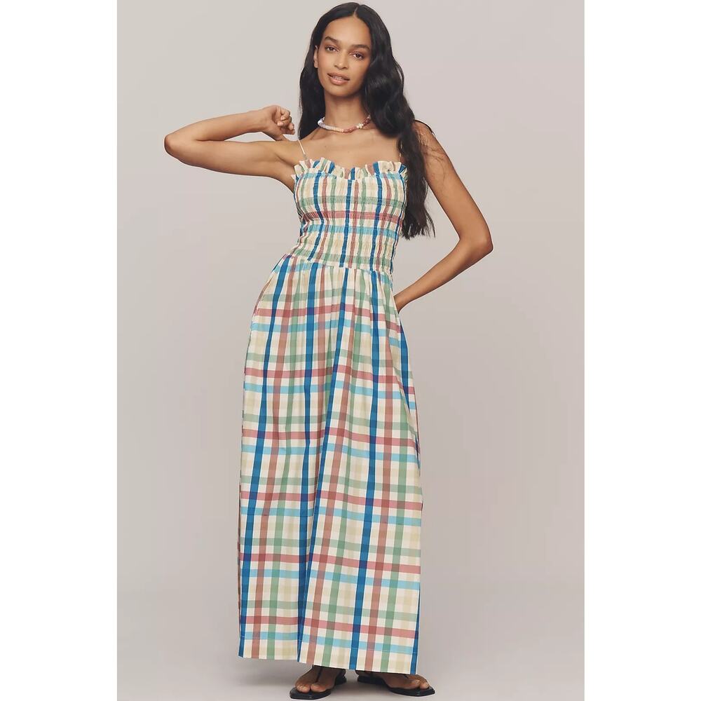 NWT ANTHROPOLOGIE S/W/F Sleeveless Sweetheart A-Line Maxi Dress $368 SMALL - Picture 1 of 3